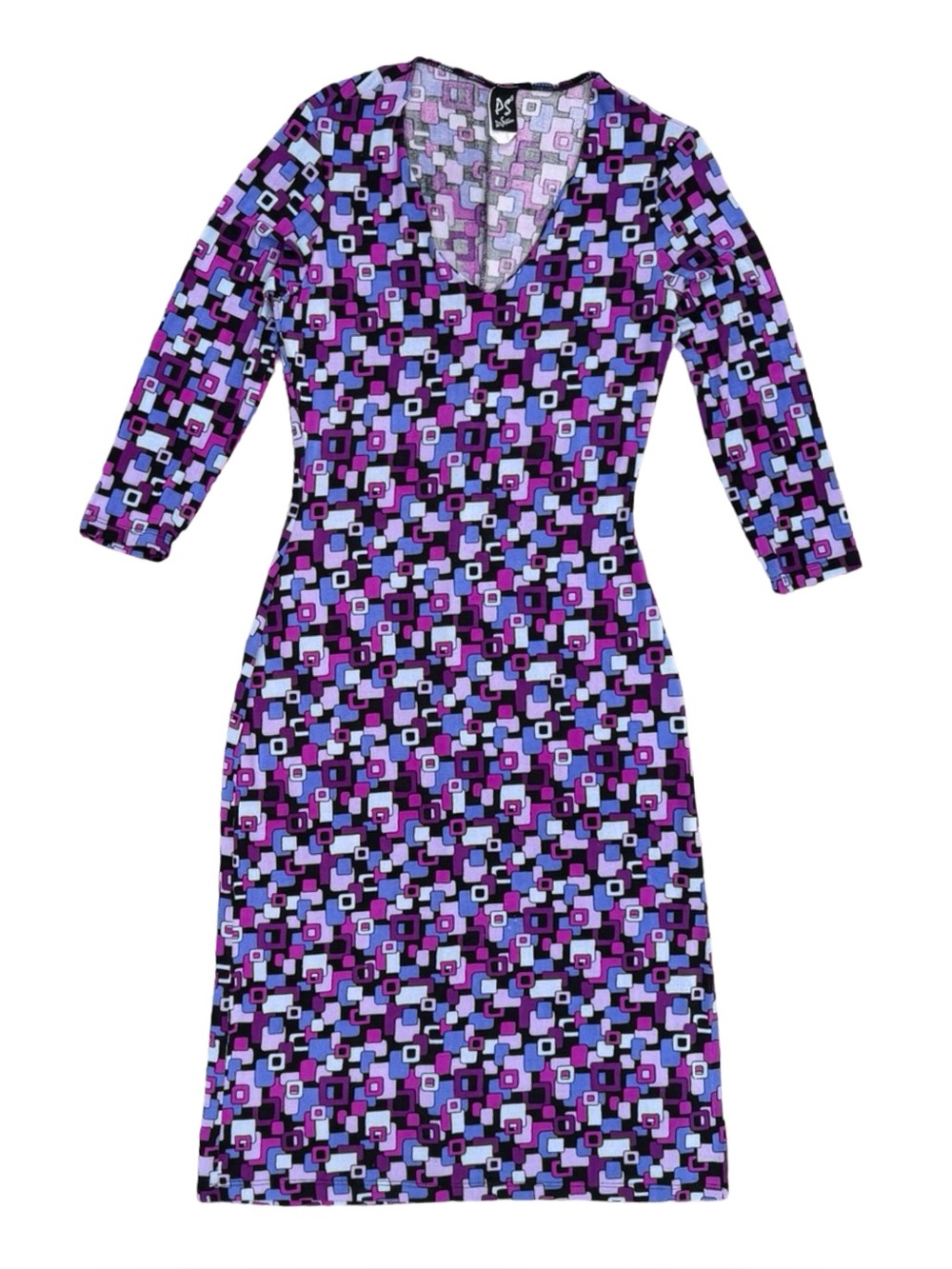 Y2K PS Per Selection Geometric Print Midi Dress